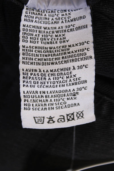 R13 Womens High Rise Kate Skinny Leg Jeans Raven Black Cotton Size 25