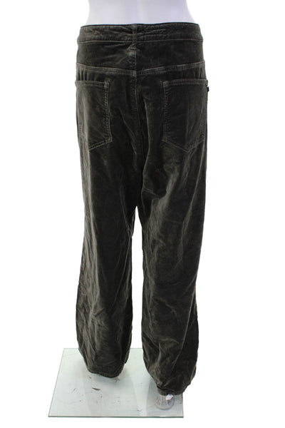 Pilcro and the Letterpress Anthropologie Womens Cotton Flare Pants Green Size 20