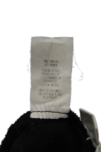 Helmut Lang Womens High Waisted Leather Panel Casual Leggings Black Size P