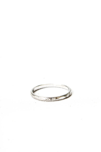 JR Wood and Sons Womens 900 Platinum Art Deco Style Band Ring Size 6 2.1g