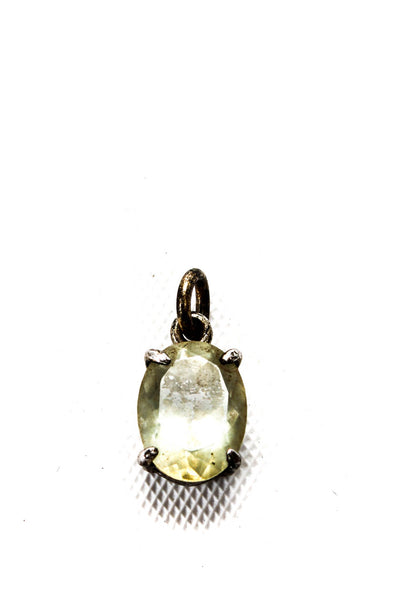 Designer Womens Sterling Silver Lemon Quartz Mini Pendant .5g