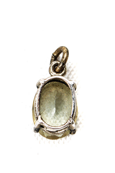 Designer Womens Sterling Silver Lemon Quartz Mini Pendant .5g