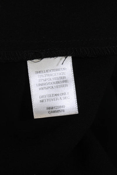 Intermix Womens Sleeveless V-Neck Layered Detail Romper Solid Black Size P