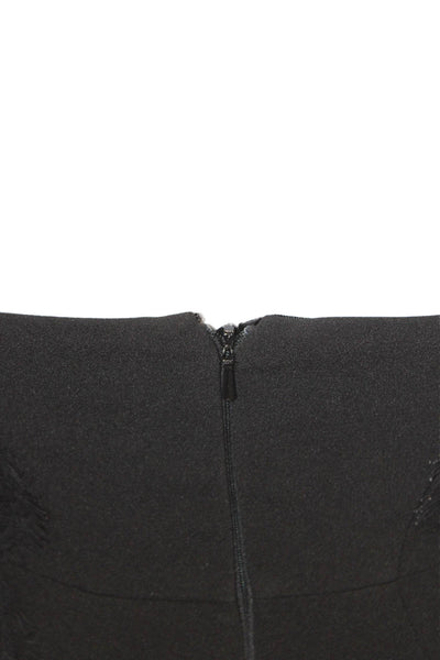 Whistles Womens Floral Lace Panel Detail Strapless Zipped Jumpsuit Black Size 2