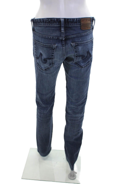 AG Women's Five Pocket Button Straight Leg Medium Wash Denim Pants Size 30