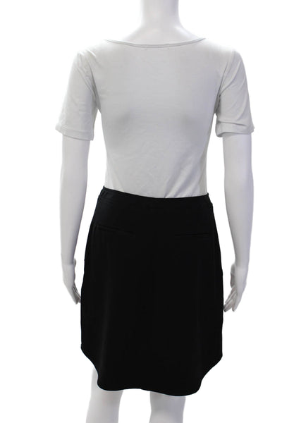 Rag & Bone Womens Zippered Casual Straight Mini Skirt Solid Black Size 4