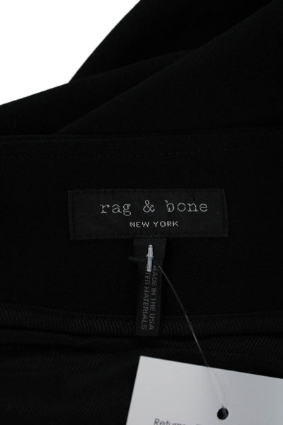 Rag & Bone Womens Zippered Casual Straight Mini Skirt Solid Black Size 4