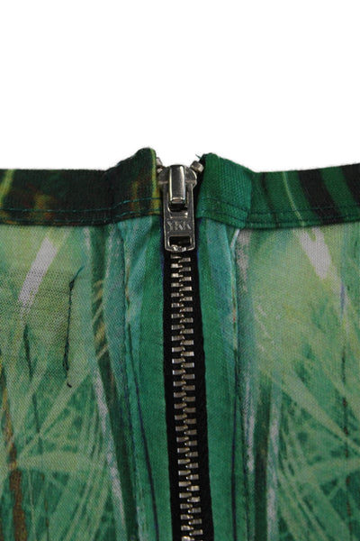 Torn by Ronny Kobo Womens Abstract Print Long Sleeve Bodycon Dress Green Size S