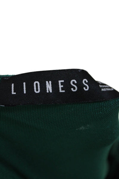 Lioness Womens Ruched One Shoulder Body Con Dress Green Size Extra Large