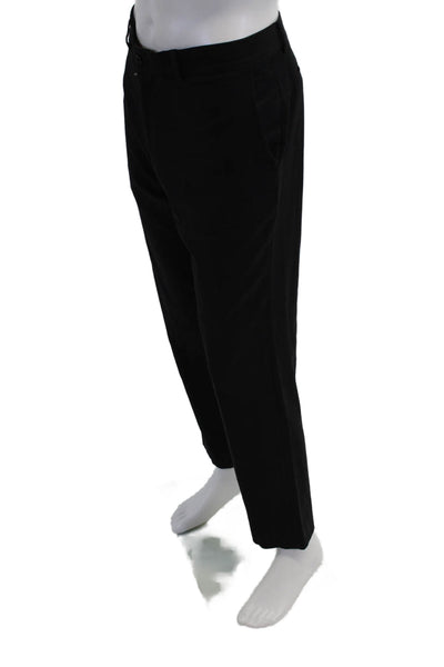 Paul Smith Mens Cotton Zip Button Plaid Dress Pants Black Size EUR 34