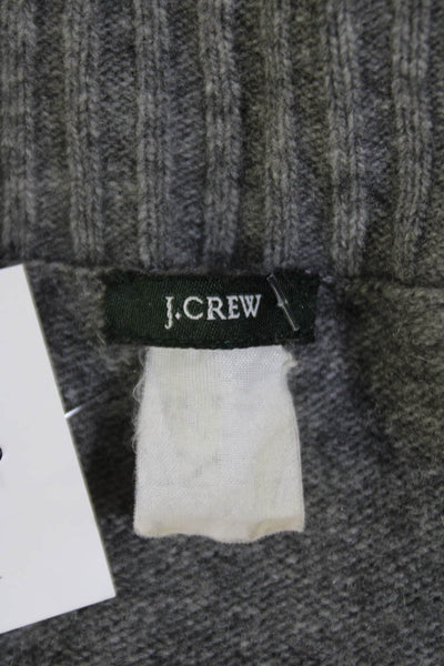 J Crew Womens Cowl Neck Long Sleeve Zip Detail Sweater Top Gray Size Small