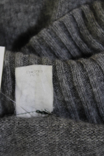J Crew Womens Cowl Neck Long Sleeve Zip Detail Sweater Top Gray Size Small