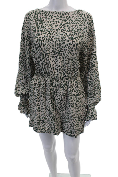 Baum Und Pferdgarten Women's Long Sleeves Cinch Animal Print Mini Dress Size 36
