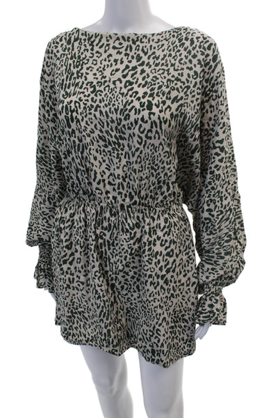 Baum Und Pferdgarten Women's Long Sleeves Cinch Animal Print Mini Dress Size 36