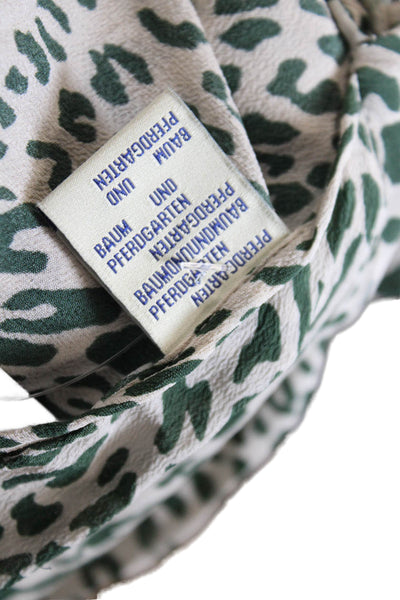 Baum Und Pferdgarten Women's Long Sleeves Cinch Animal Print Mini Dress Size 36