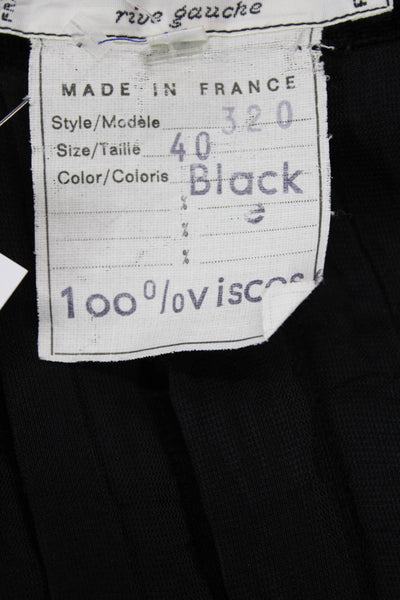 Saint Laurent Womens Velvet Hook And Eye Unlined A-Line Skirt Black Size EUR 40