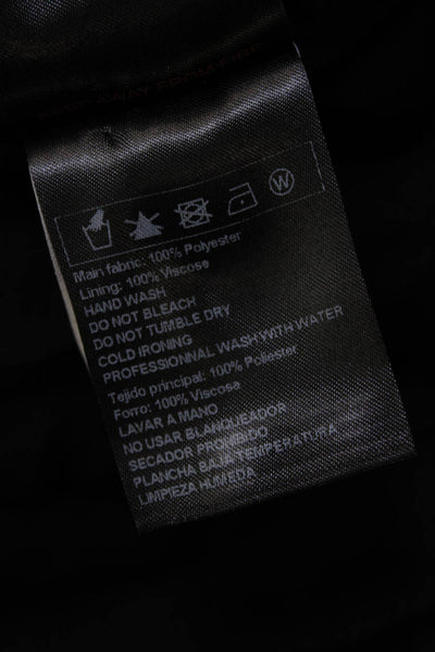 Ba&Sh Womens Velvet V-Neck Long Sleeve Shift Dress Solid Black Size 6