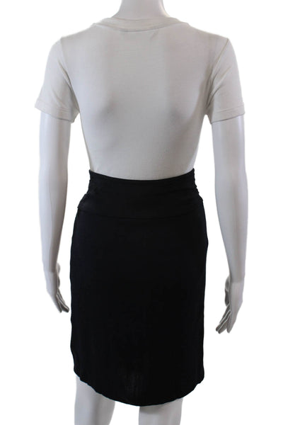 Ba&Sh Womens Drape Detail Side Zip Sonny Pencil Skirt Midnight Blue Size 2