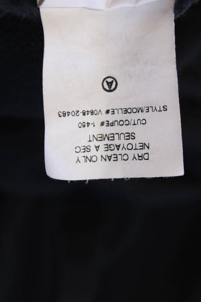 Vince Womens Mid Rise Super Skinny Ankle Knit Pants Solid Black Size 0
