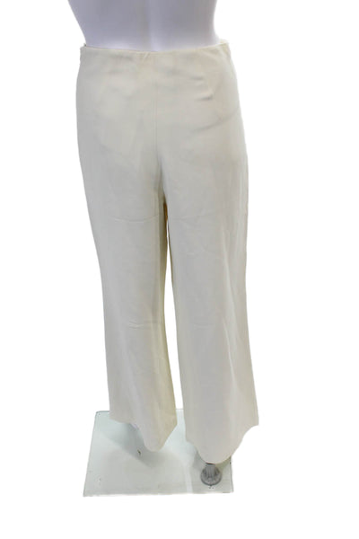 Ralph Lauren Women's High Waist Hook Straight Leg Dress Pants Beige Size 8