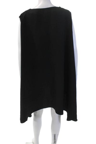 IRO Womens Sleeveless Round Neck Pullover Trapeze Mini Dress Black Size 38