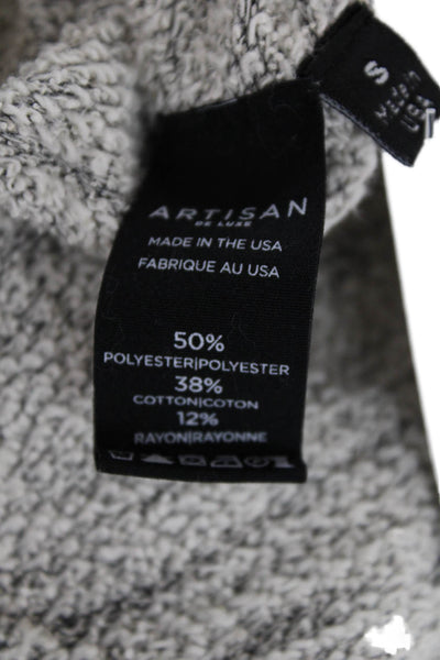 Artisan De Luxe Womens Long Sleeve Scoop Neck Distressed Sweater Gray Size Small
