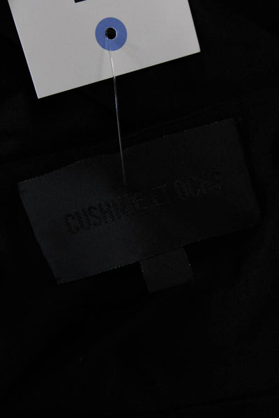 Cushnie Et Ochs Womens Layered Tie Detail Short Sleeve Mini Dress Black Size S