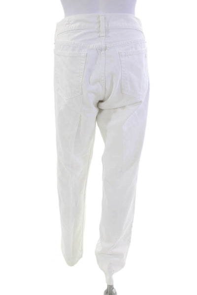Rag & Bone Jean Womens Cotton Buttoned Low Rise Slim Fit Jeans White Size 36