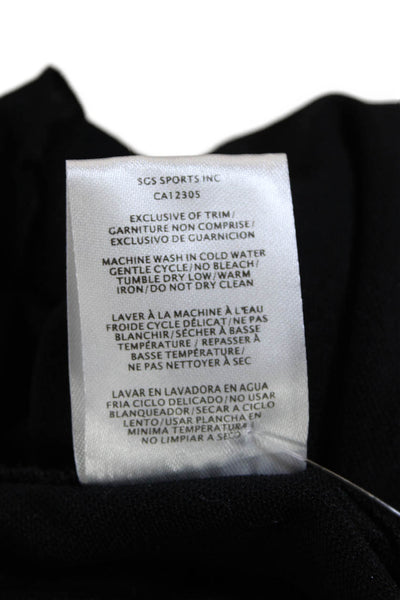 Body Glove Womens Lettuce Edge Pull On Mini Skirt Solid Black Size Medium