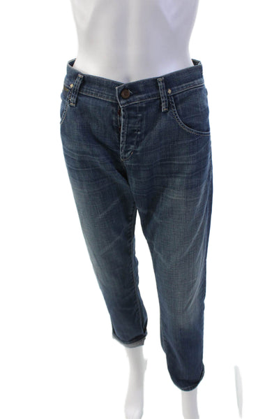 Goldsign Womens Cotton Low Rise Button Fly Medium Wash Jeans Blue Size 27