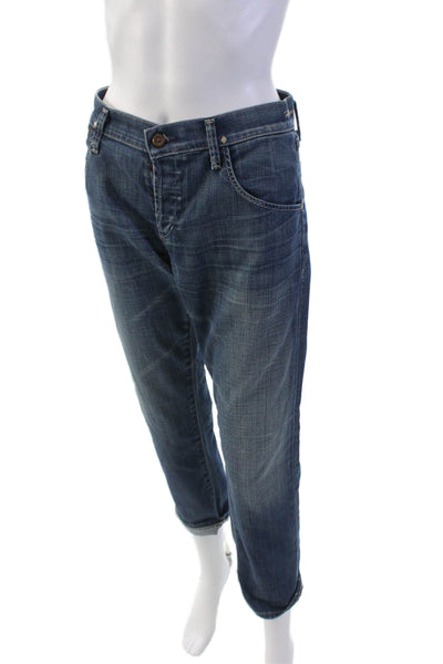 Goldsign Womens Cotton Low Rise Button Fly Medium Wash Jeans Blue Size 27