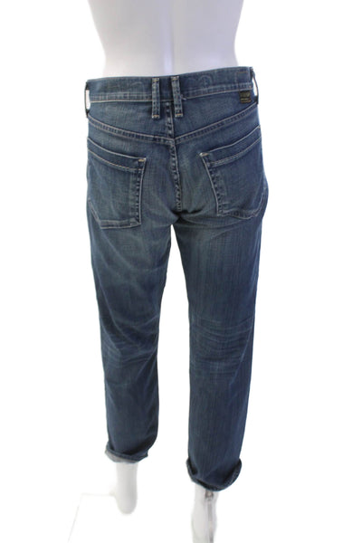 Goldsign Womens Cotton Low Rise Button Fly Medium Wash Jeans Blue Size 27