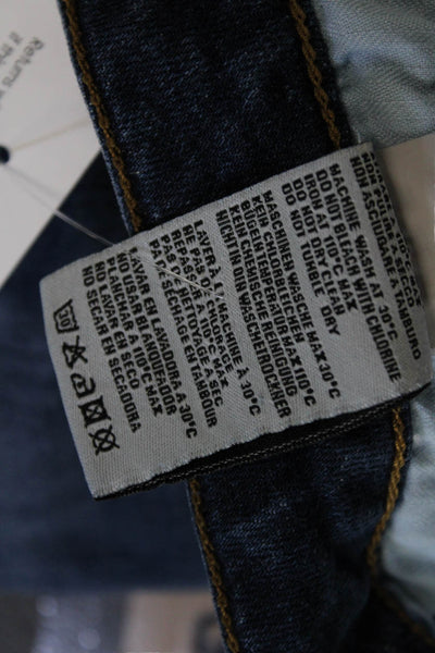 R13 Womens Mid Rise Boy Skinny Leg Jeans Seattle Vintage Blue Cotton Size 25