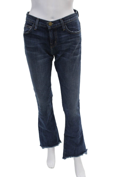 Current/Elliott Womens The Flip Flop Flare Leg Jeans Blue Cotton Size 26