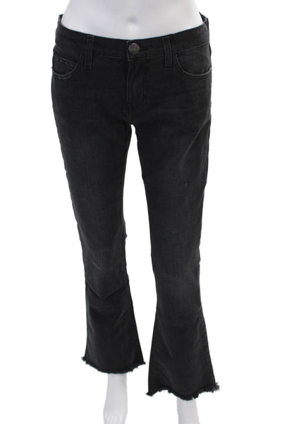 Current/Elliott Womens The Flip Flop Flare Leg Jeans Townhouse Black Cotton Sz 2