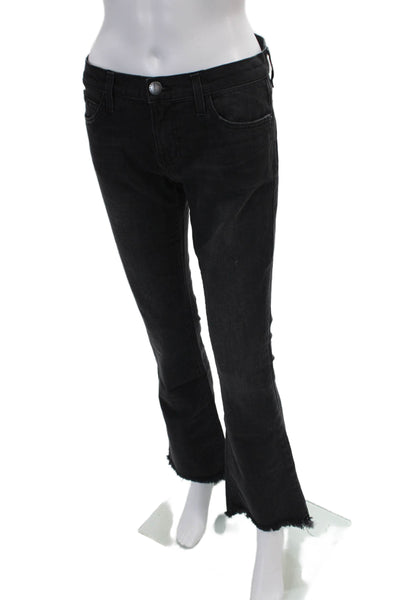Current/Elliott Womens The Flip Flop Flare Leg Jeans Townhouse Black Cotton Sz 2