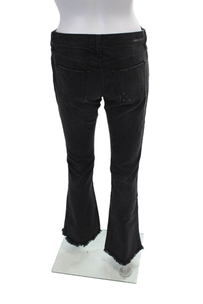 Current/Elliott Womens The Flip Flop Flare Leg Jeans Townhouse Black Cotton Sz 2