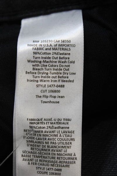 Current/Elliott Womens The Flip Flop Flare Leg Jeans Townhouse Black Cotton Sz 2