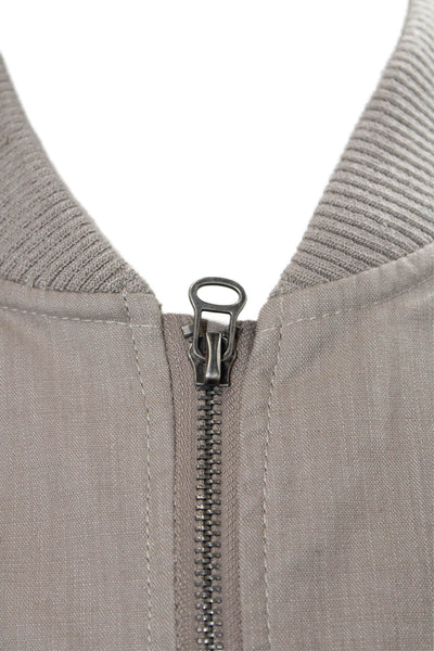 Civil Society Mens Zippered Long Sleeve Basic Mid-Length Jacket Beige Size S