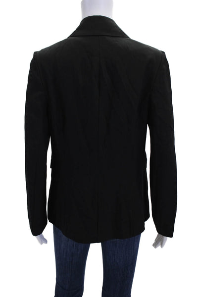 Rosetta Getty Womens Two Button Notched Lapel Blazer Jacket Black Size Small