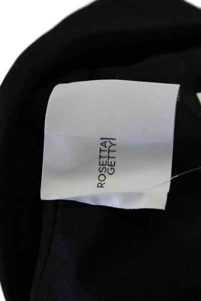 Rosetta Getty Womens Two Button Notched Lapel Blazer Jacket Black Size Small