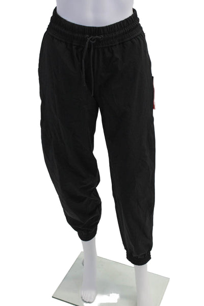 Spyder Womens Drawstring Waist Pocketed Athletic Track Pants Black Size XS