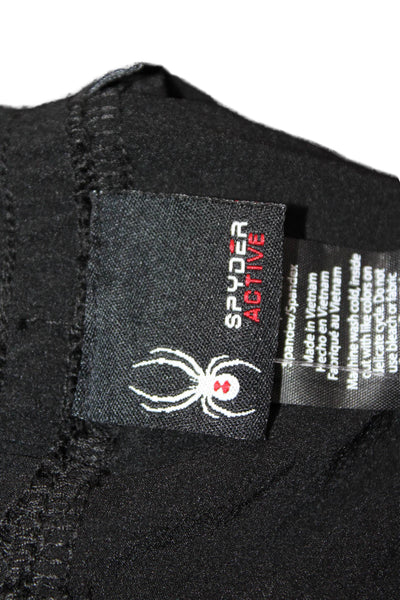 Spyder Womens Drawstring Waist Pocketed Athletic Track Pants Black Size XS