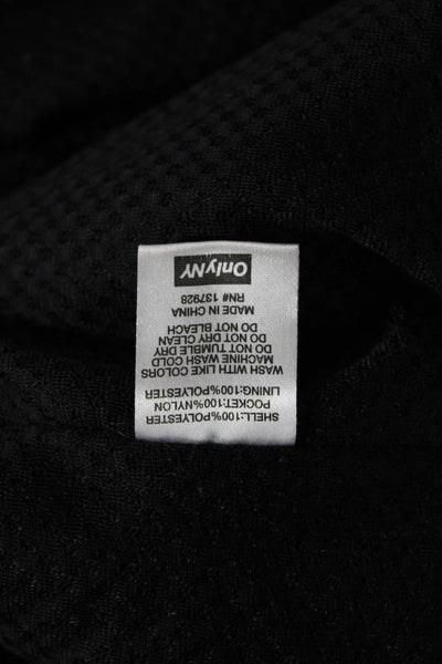 OnlyNY Womens Faux Shearling High Neck Full Zippered Sweater Black Size S