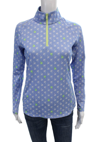 RLX Ralph Lauren Womens Printed Half Zip Mock Neck Active Top Size XS