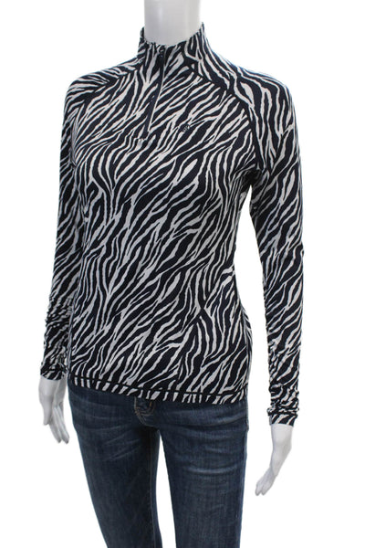 RLX Ralph Lauren Womens Printed Half Zip Mock Neck Active Top Size XS