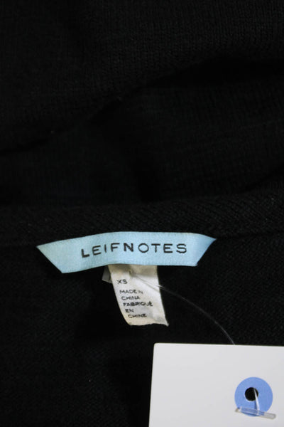 Leifnotes Womens Cotton Short Sleeve Gathered Ruffled Hem Top Black Size XS