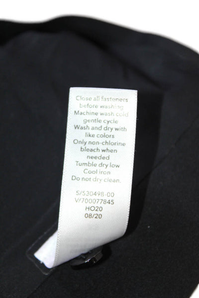 Athleta Womens Collared Long Sleeve Button Up Blouse Top Black Size XS