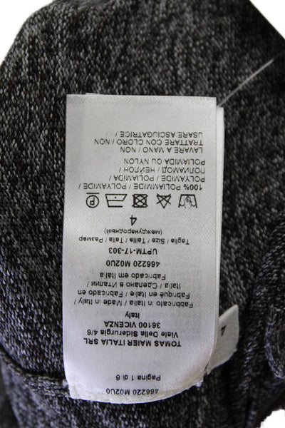 Tomas Maier Womens Long Sleeves Button Down Cardigan Sweater Gray Size 4
