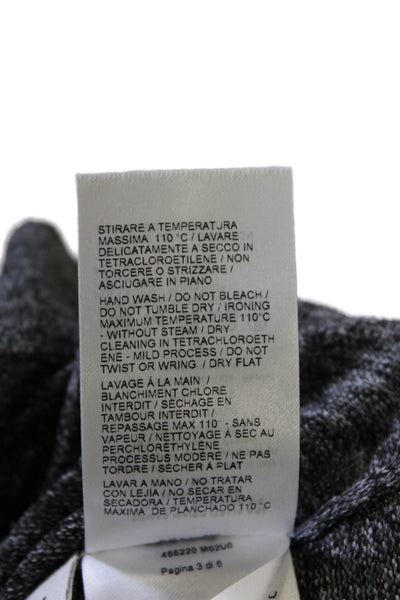 Tomas Maier Womens Long Sleeves Button Down Cardigan Sweater Gray Size 4